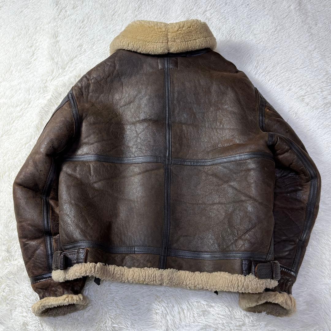 【USA製】 AVIREX B-3 ムートン フライトジャケット 40 短丈