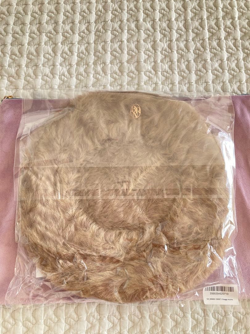 BAREN ベレー帽 シャギー レオパード モカ baren