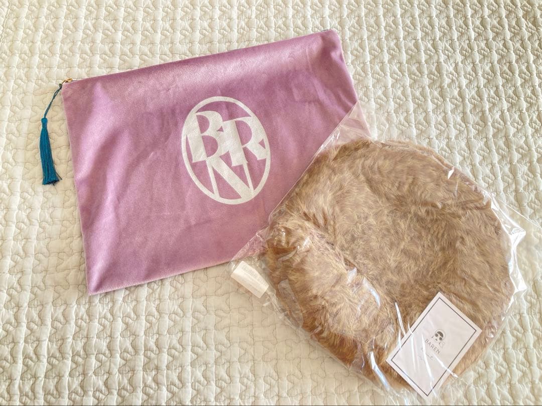 BAREN ベレー帽 シャギー レオパード モカ baren