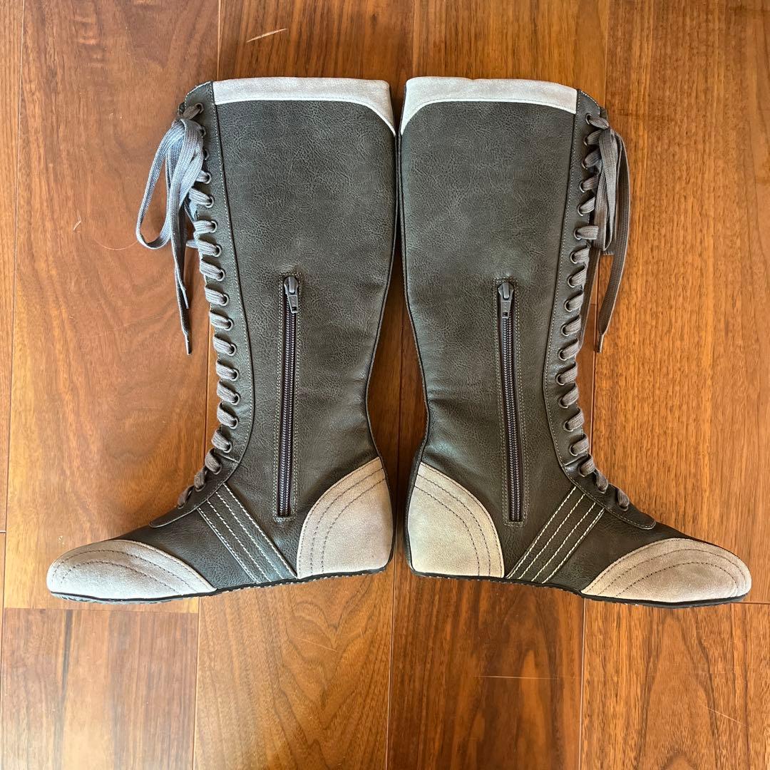 LAGUA GEM ラグアジェム　オーバーハイシューズ　サイズM グレー