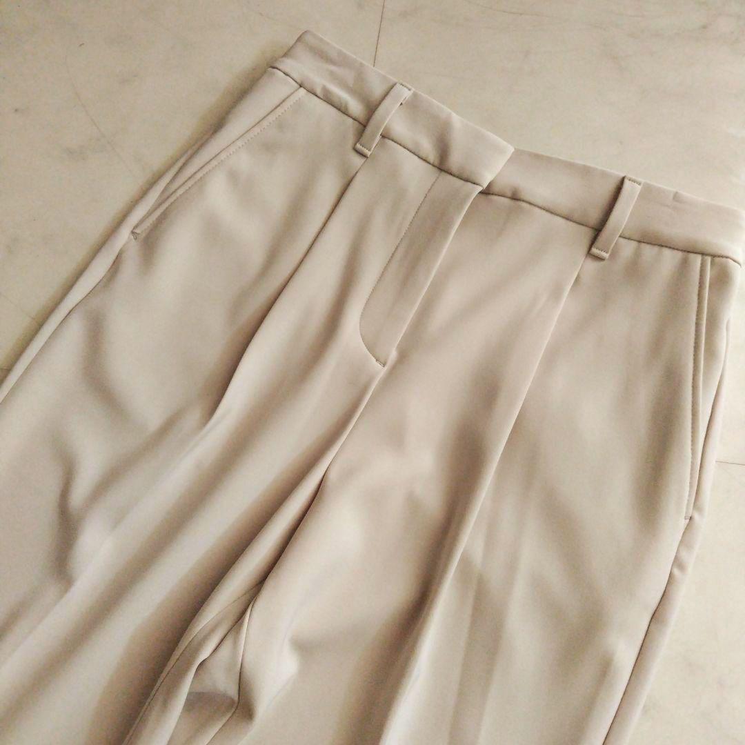 【美品】プラステ セットアップ ノーカラー とろみ素材 洗濯可 上下セット