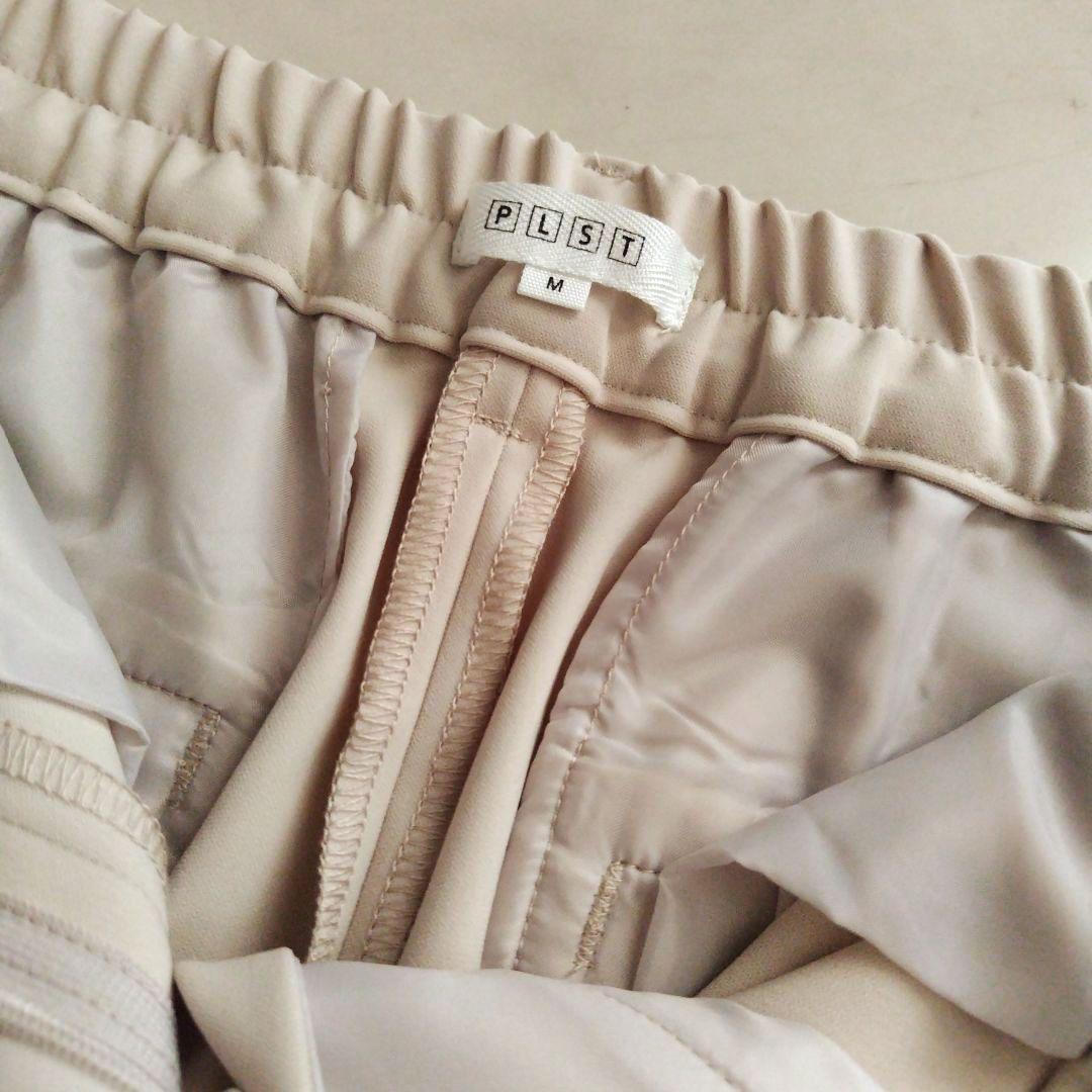 【美品】プラステ セットアップ ノーカラー とろみ素材 洗濯可 上下セット