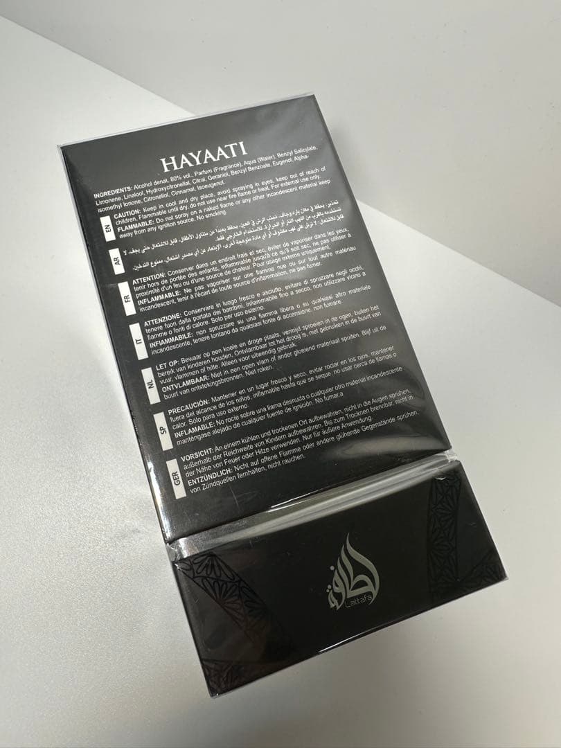 香水(男性用) Lattafa HAYAATI Eau de Parfum 100ml