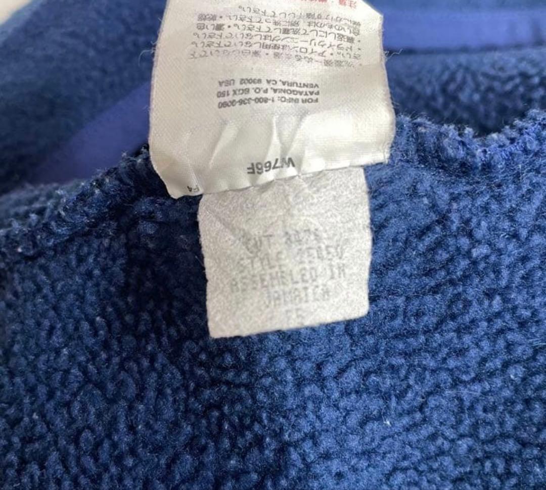 90s Patagonia シンチラスナップT フリースジャケット 紺 Lサイズ