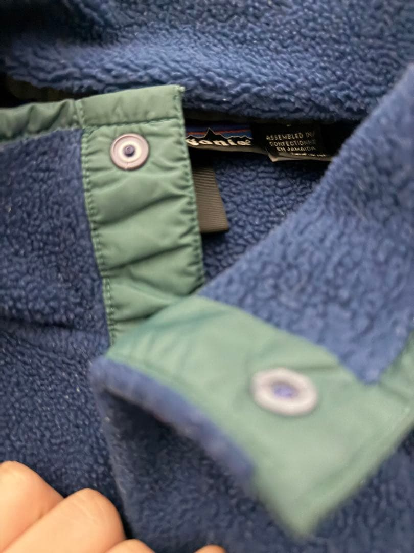 90s Patagonia シンチラスナップT フリースジャケット 紺 Lサイズ