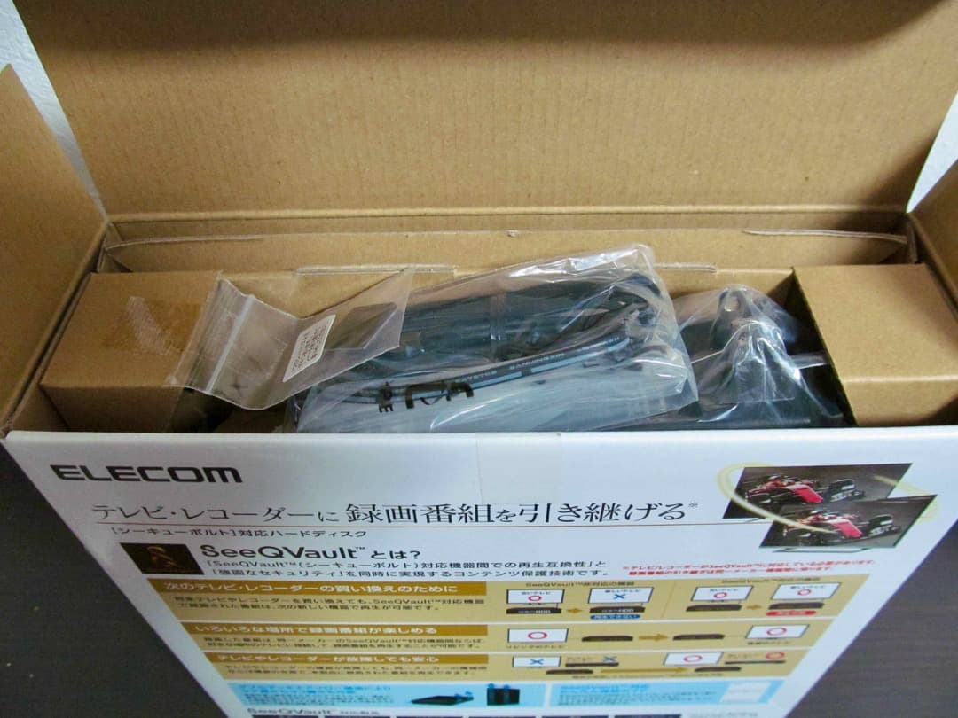 SeeQVault対応外付HDD★ELD-QEN2040UBK／4TB★