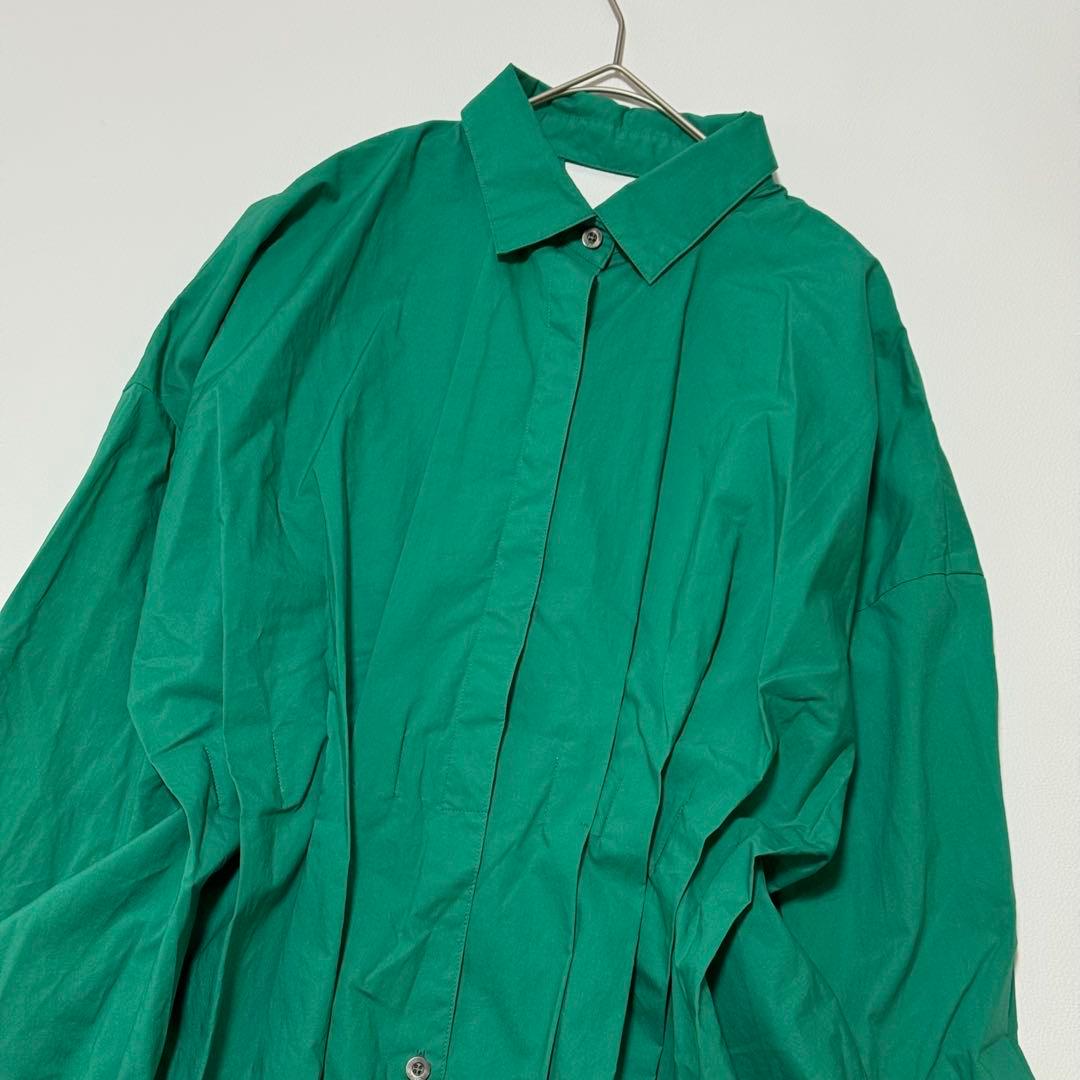 希少✨ LE PHIL ルフィル　スビンタイプライターブラウス グリーン 緑