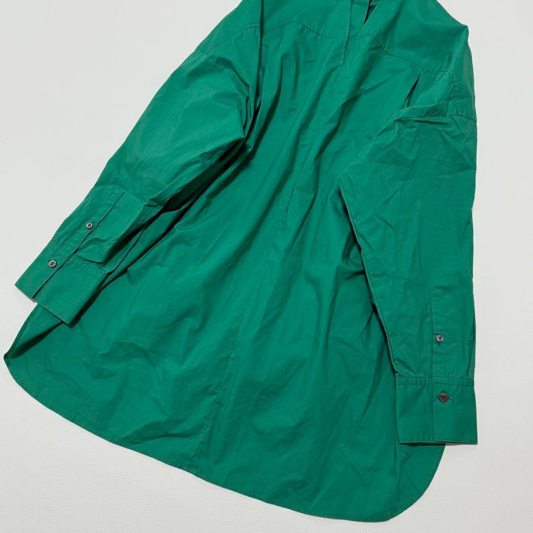 希少✨ LE PHIL ルフィル　スビンタイプライターブラウス グリーン 緑