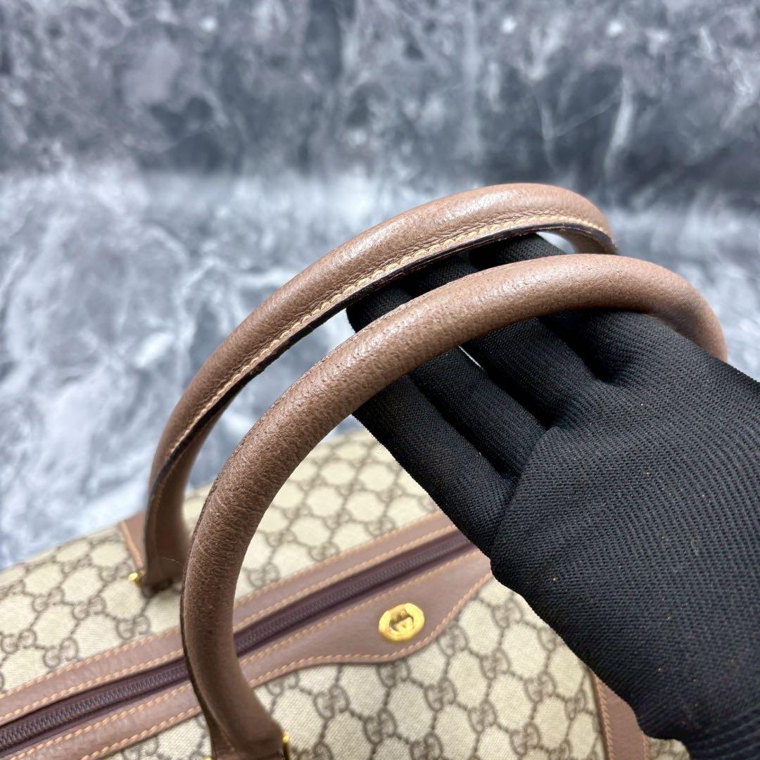 ✨美品✨GUCCI GGボストンバッグ ショルダー ベージュ ブラウン レザー