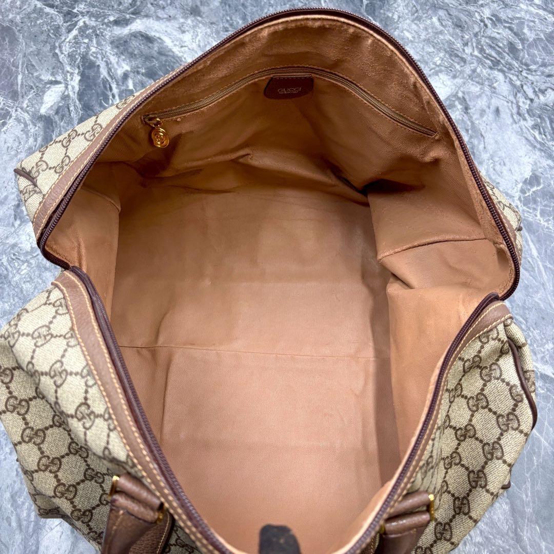 ✨美品✨GUCCI GGボストンバッグ ショルダー ベージュ ブラウン レザー