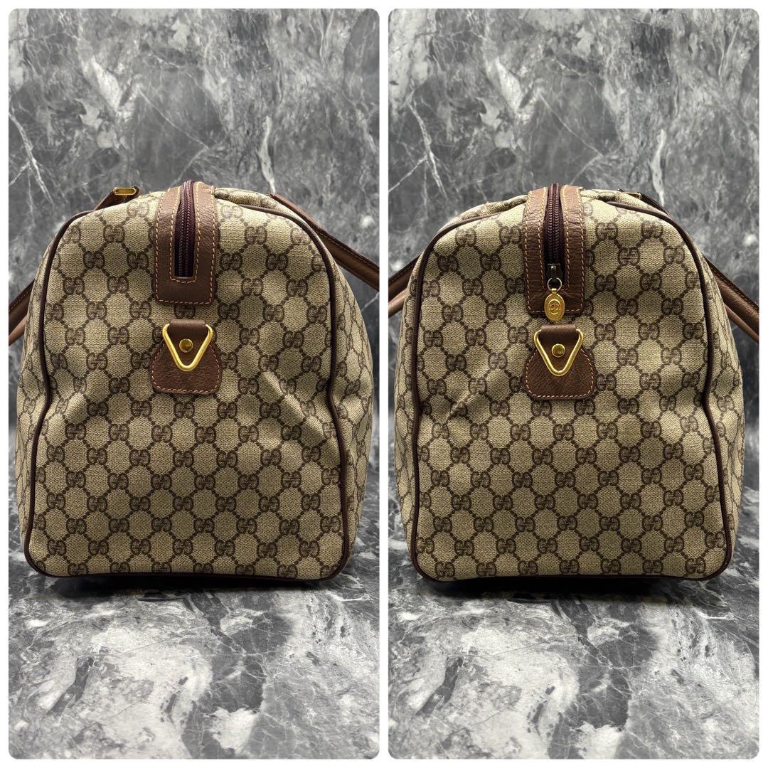 ✨美品✨GUCCI GGボストンバッグ ショルダー ベージュ ブラウン レザー