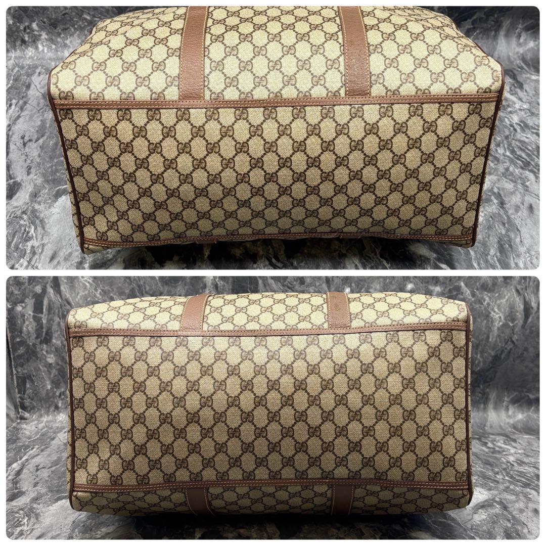 ✨美品✨GUCCI GGボストンバッグ ショルダー ベージュ ブラウン レザー