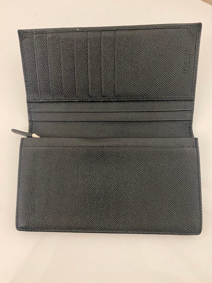 BVLGARI ブラックレザー 長財布 箱付き