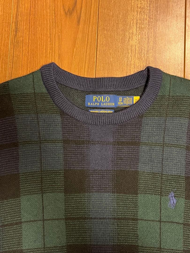 Polo Ralph Laurenラルフローレン チェック柄ウォッシャブルニット
