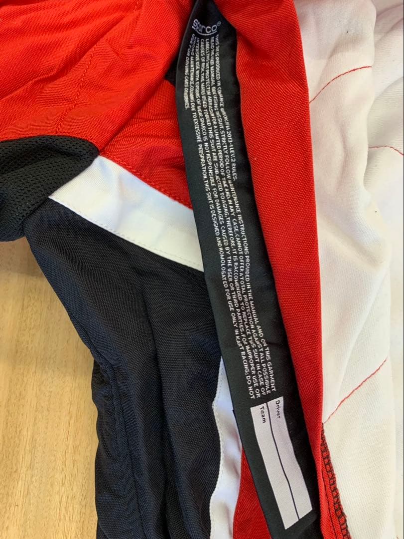 Sparco レッド ブラック 全身スーツ