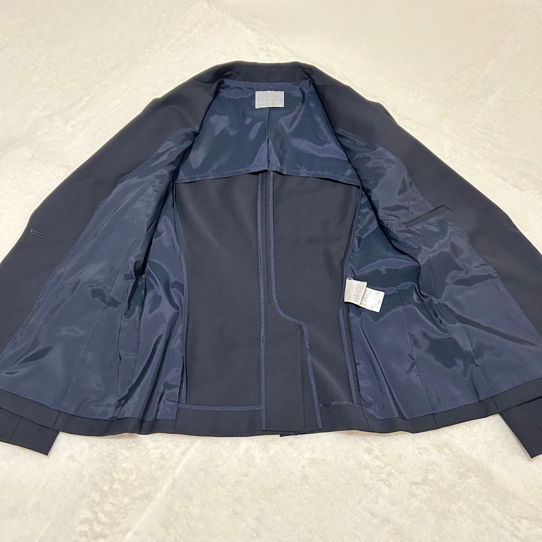 極美品✨ セオリーリュクス スーパー120 パンツスーツ XL位 ネイビー