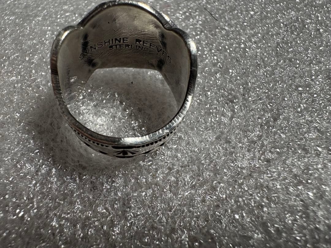 Navajo Sunshine Reeves スタンプワーク リング　14号