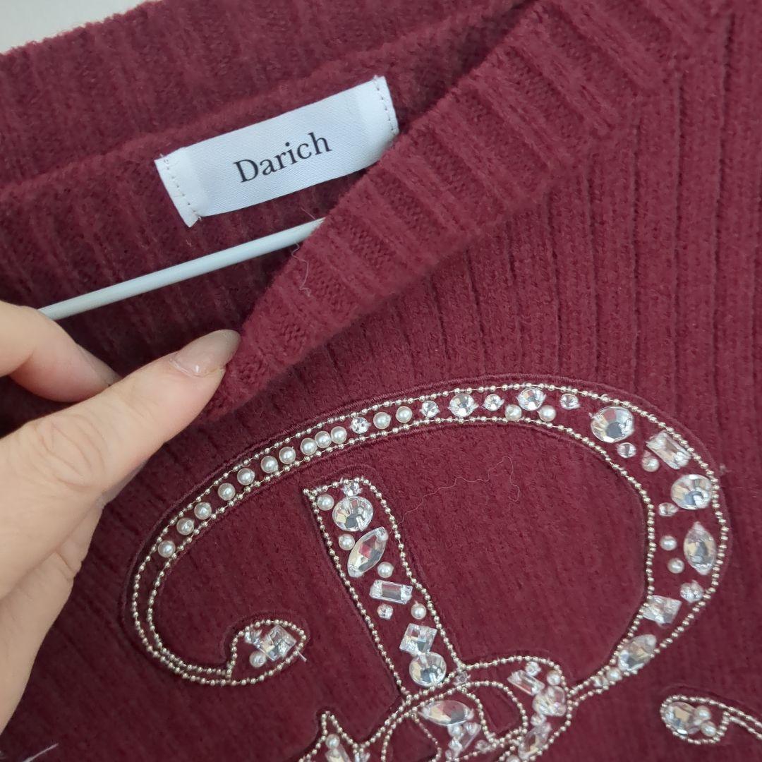 美品！Darich DRビジューボリュームリブニットトップス