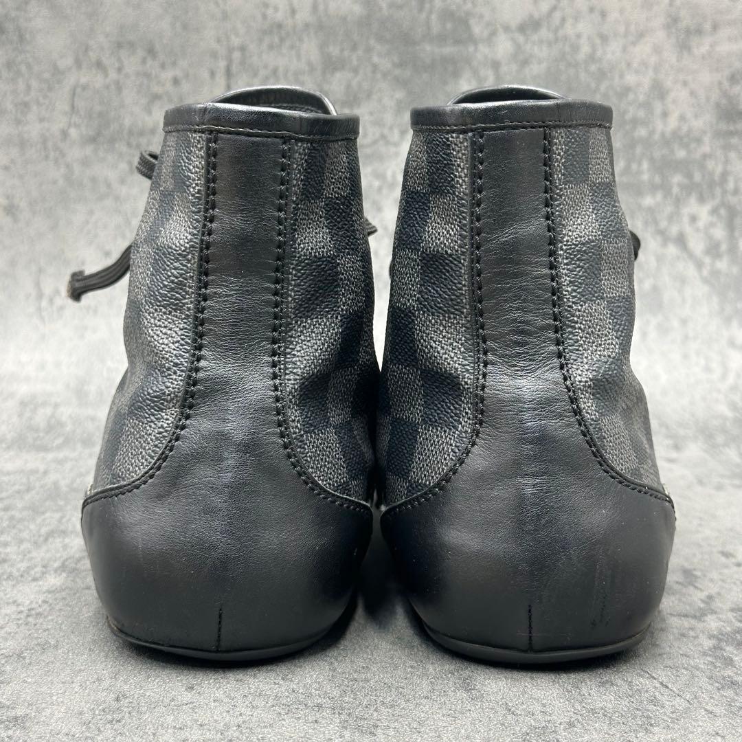 ルイヴィトン ダミエ ハイカットスニーカー 26cm相当 黒 メンズ