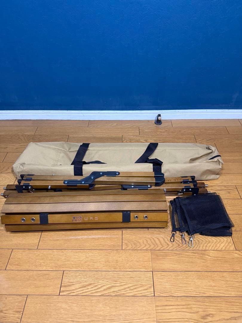 WAQ フォールディング ウッドテーブル 折りたたみ木製アウトドアテーブル