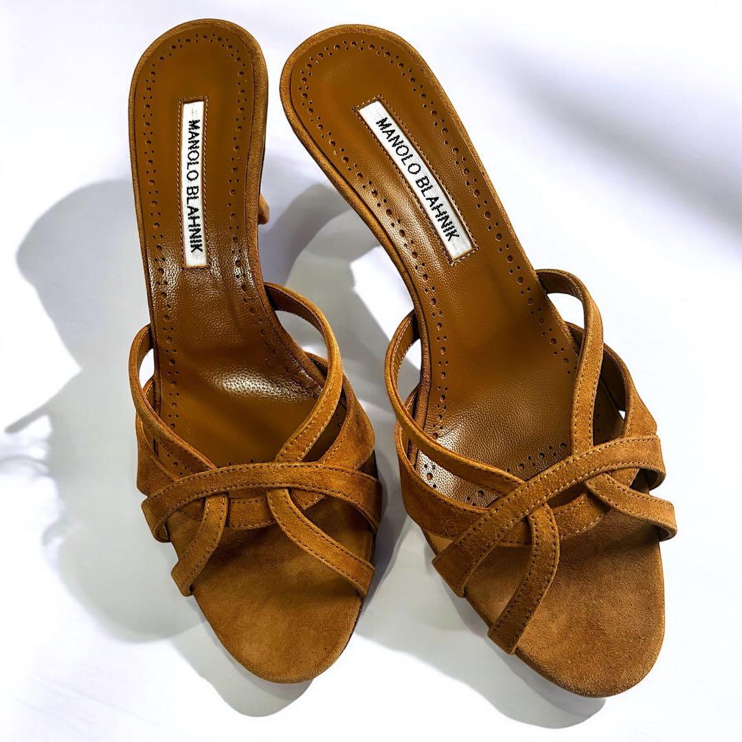 【極美品】MANOLOBRAHNIK マノロブラニク ミュール サンダル 38