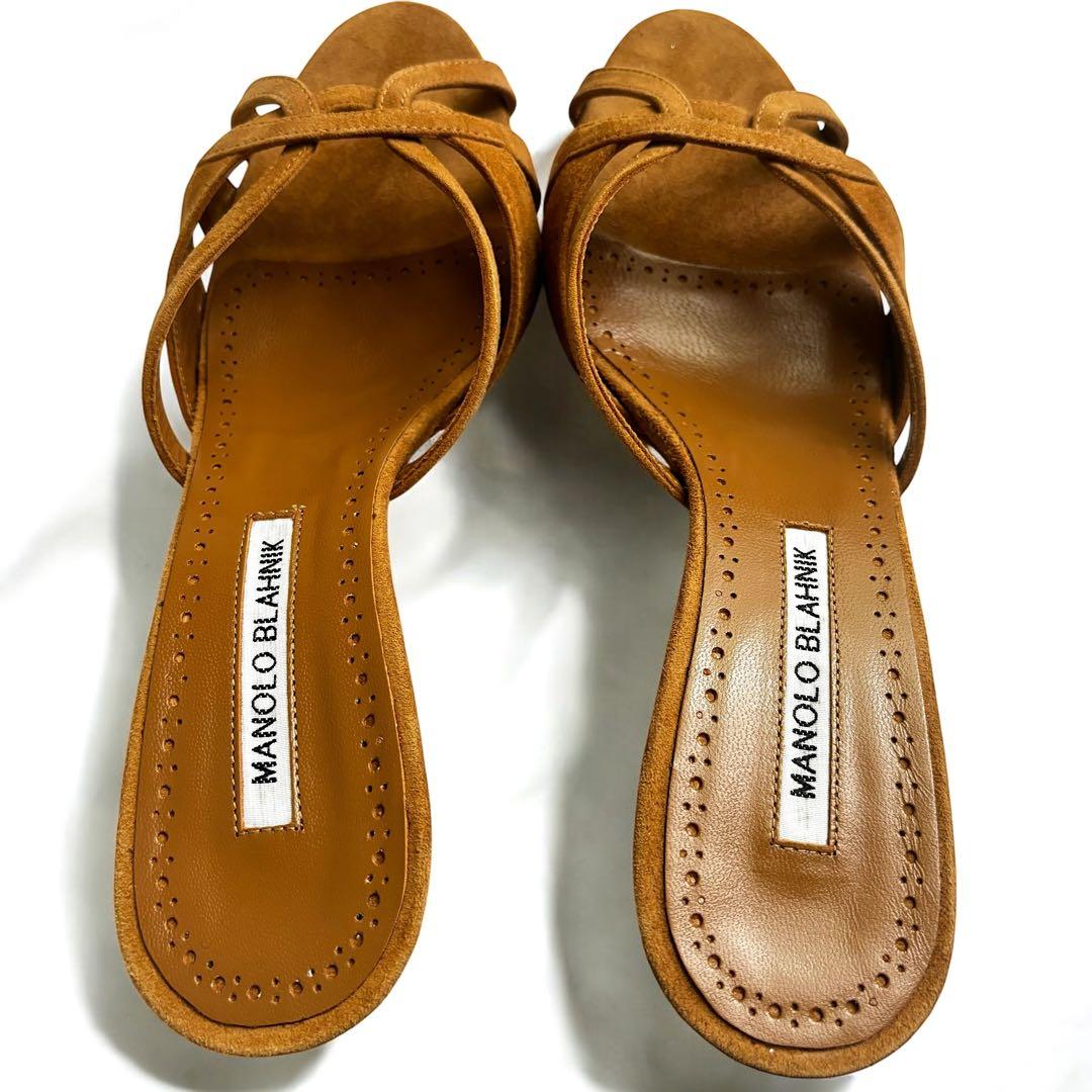 【極美品】MANOLOBRAHNIK マノロブラニク ミュール サンダル 38