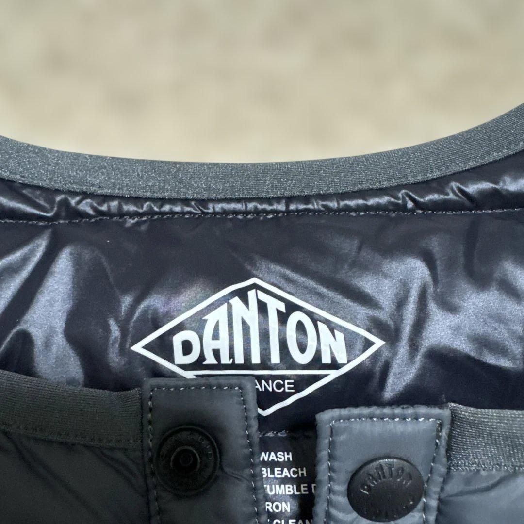 Danton クルーネック インナーダウン ジャケット/チャコールグレー 38