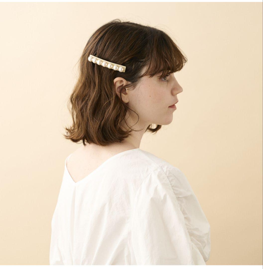 美品✨️アレクサンドルドゥパリ　パール付きバレッタ