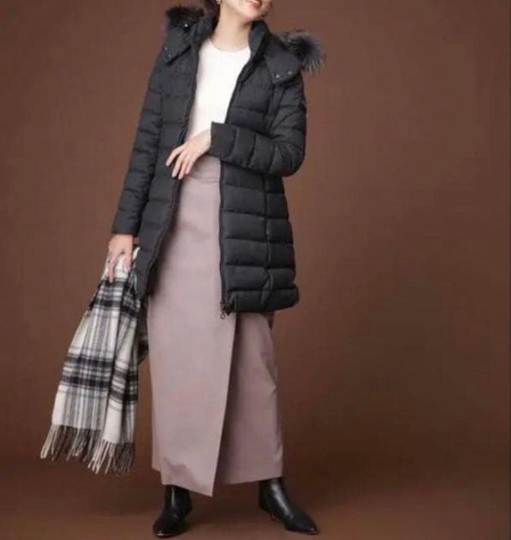 【美品】TATRAS タトラス ダウンコート ラビアナ　チャコールグレー　03