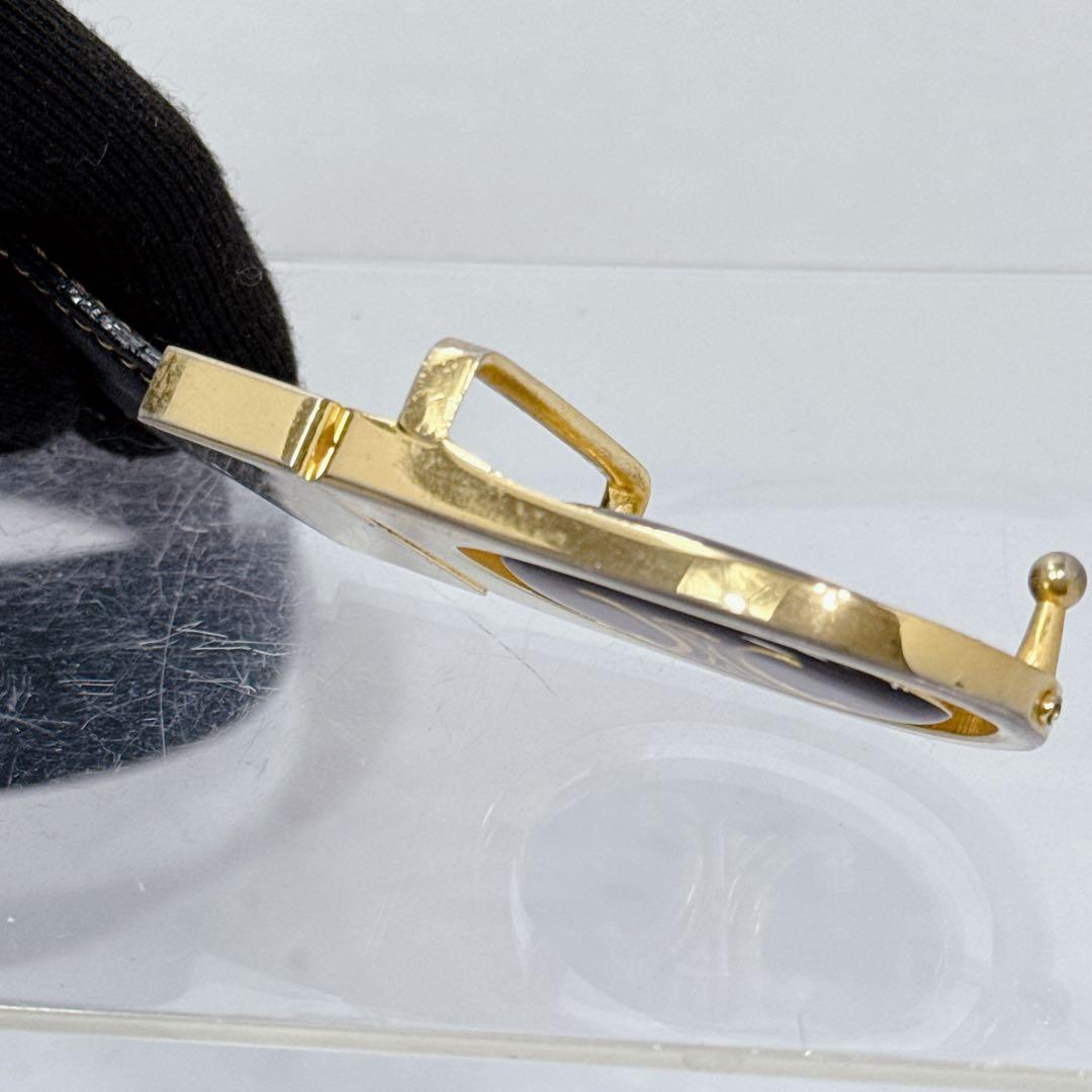 CELINE セリーヌ トリオンフ ダブル回転式ベルト 黒 希少 リバーシブル