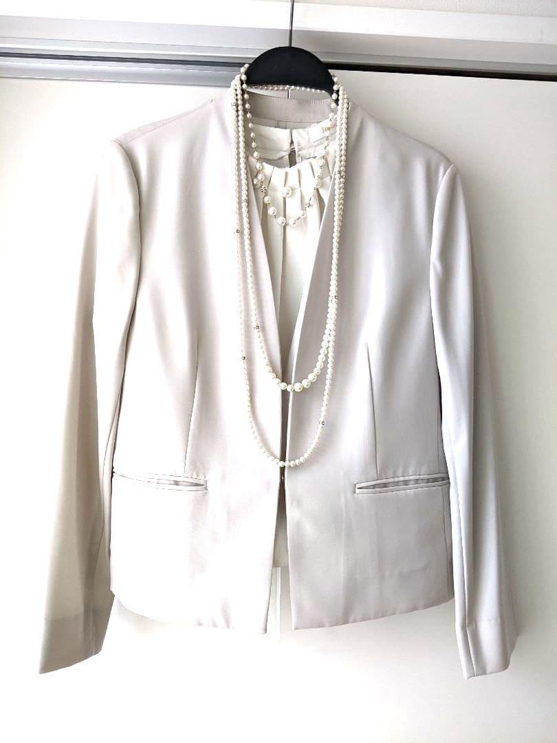 【極美品】23区　ニジュウサンク　ノーカラー　ジャケット　スーツ　大きめ　L