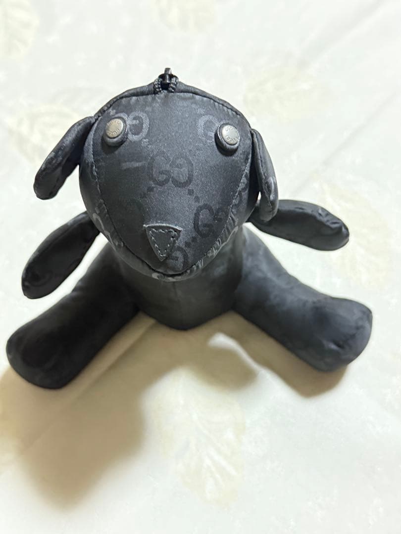 GUCCI ブラック エコバッグ 犬型ポーチ付きクマ