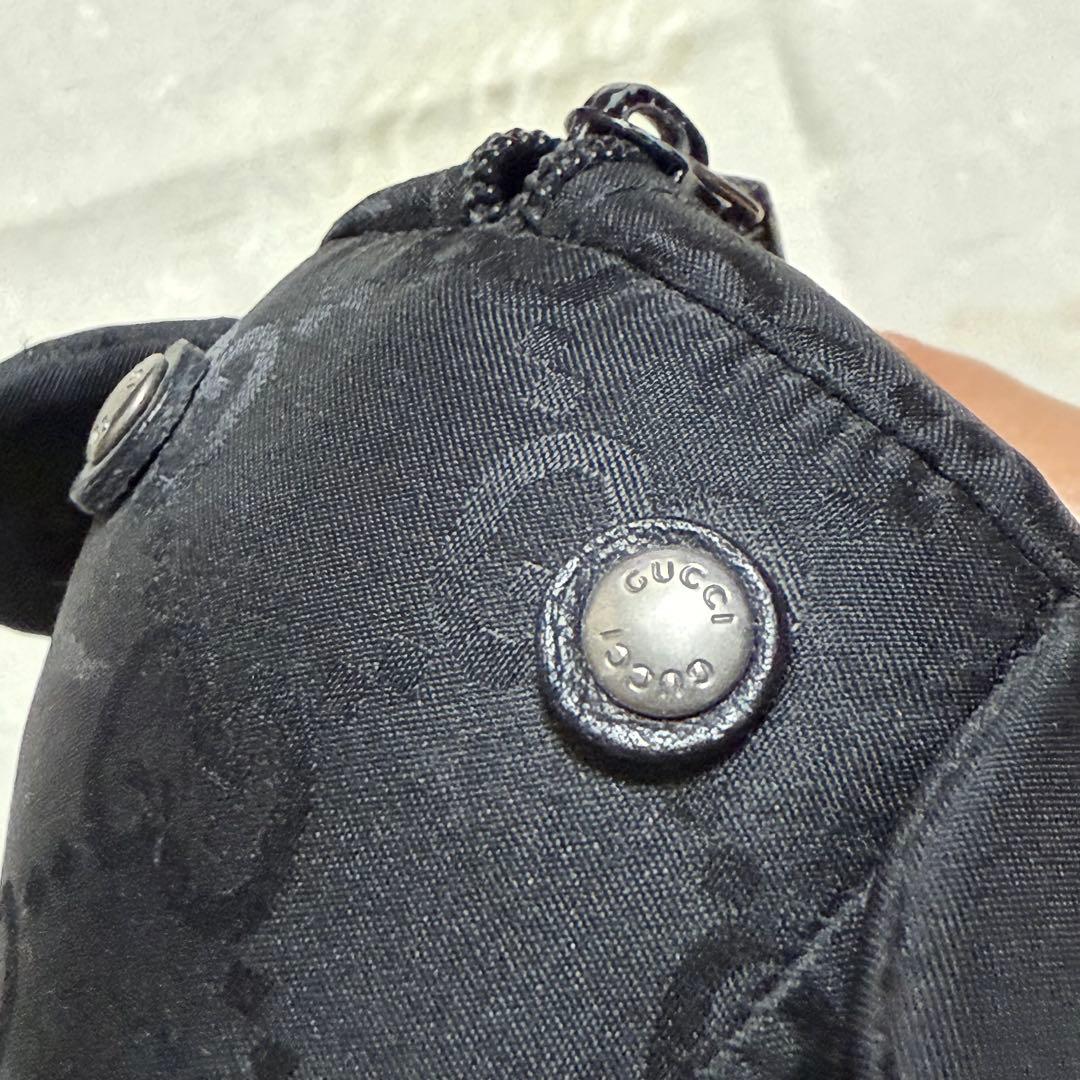 GUCCI ブラック エコバッグ 犬型ポーチ付きクマ