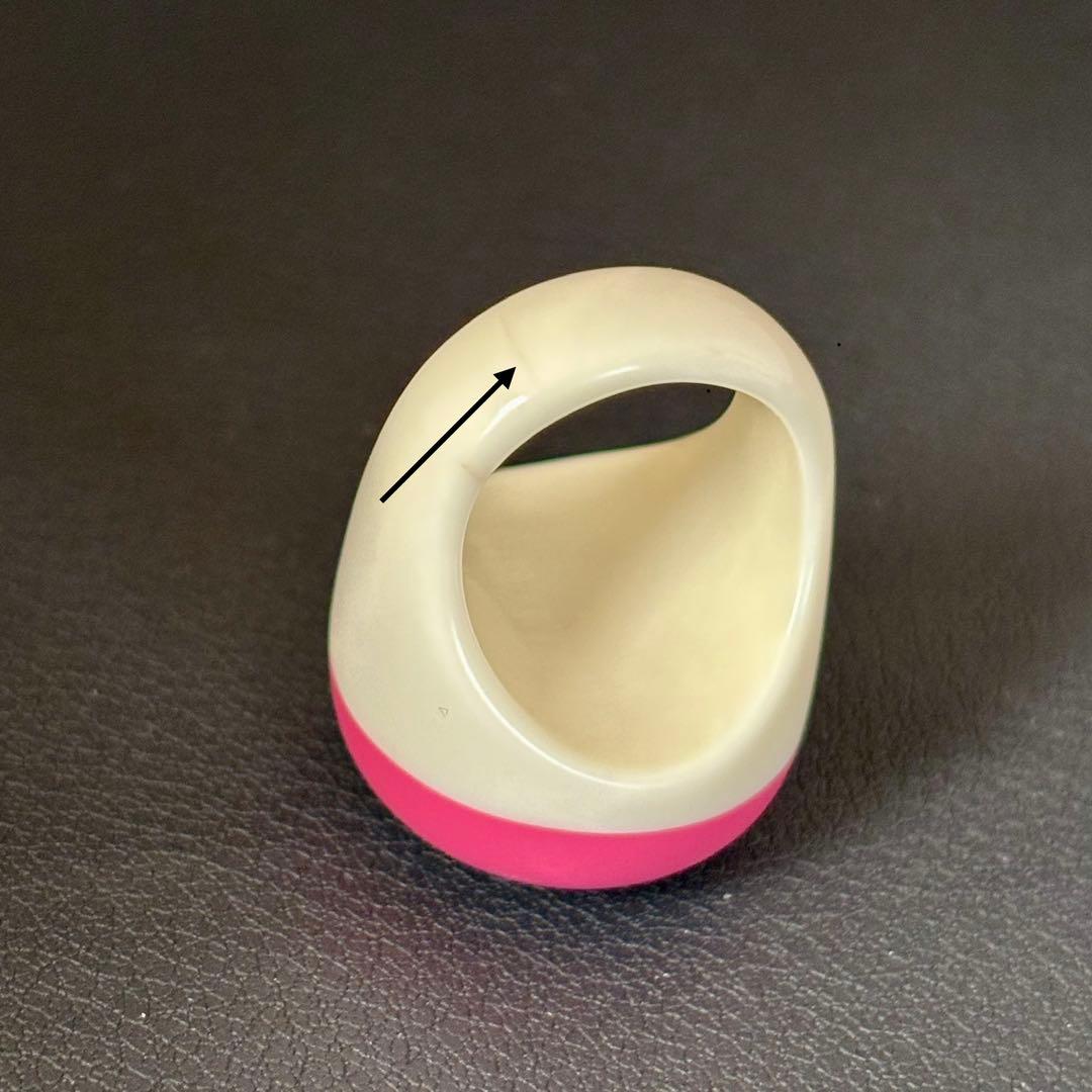 【シャネル】ココマーク リング 指輪 プラスチック ヴィンテージ 約12号