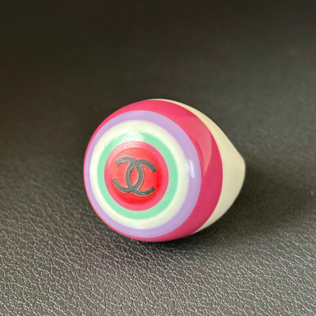 【シャネル】ココマーク リング 指輪 プラスチック ヴィンテージ 約12号