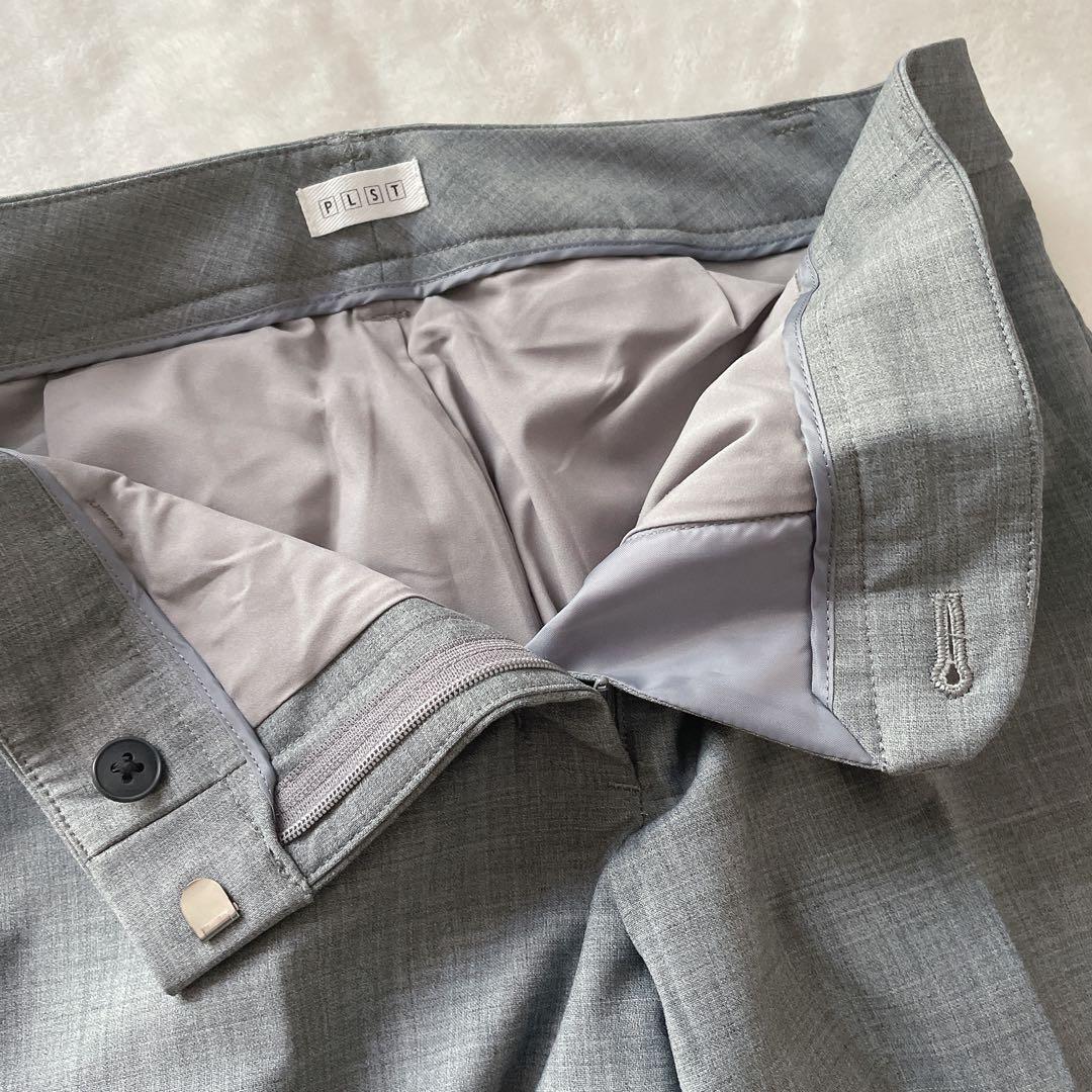 極美品⭐︎PLST グレー ストレッチ テーラード パンツスーツ セットアップ S
