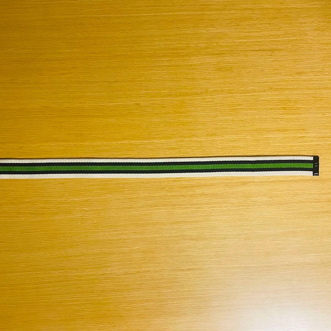 【美品・希少】グッチ ガチャベルト 筆記体ロゴ 189799 グリーン×ブラック
