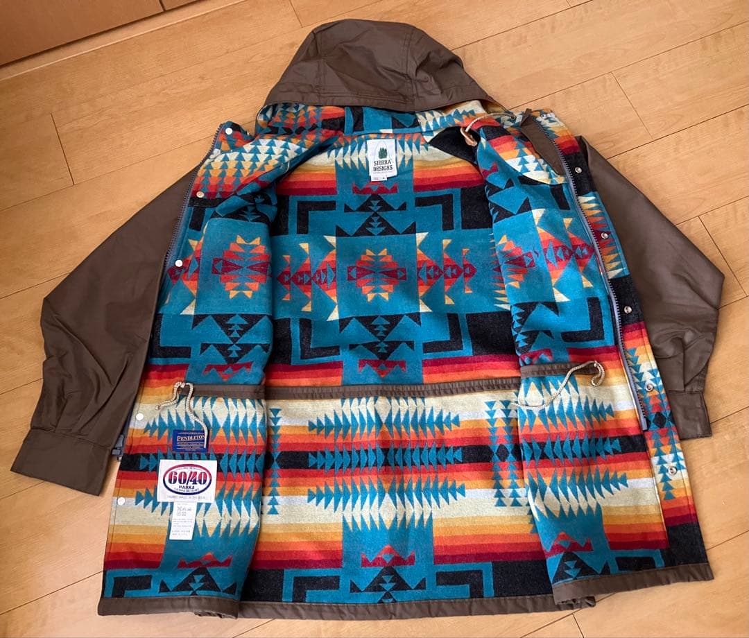 美品 USA製 シェラデザイン　ペンドルトン　マウンテンパーカー　ブラウン