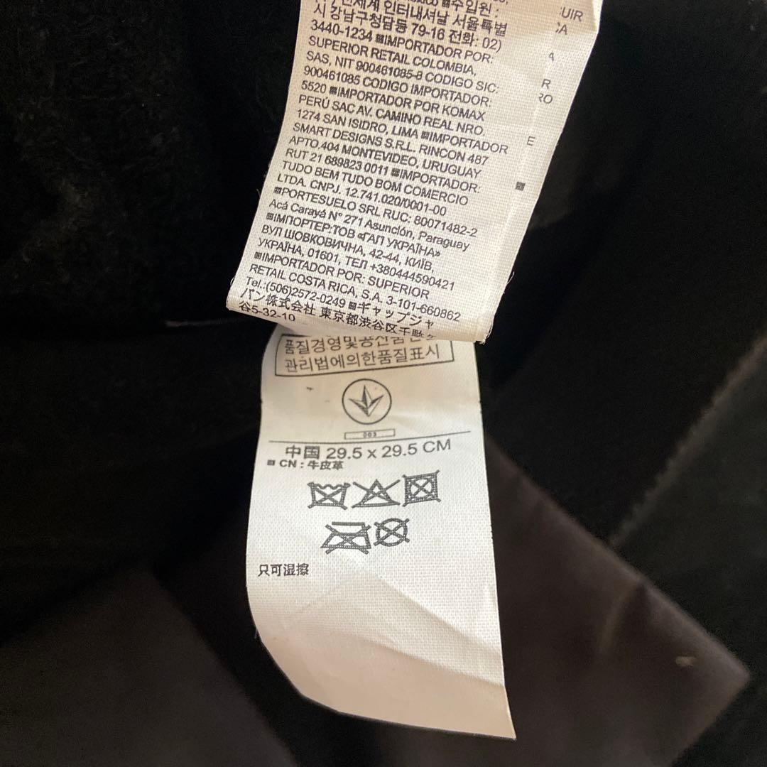 00s old gap レザーメッセンジャーバッグ ブラック 牛革 ショルダー