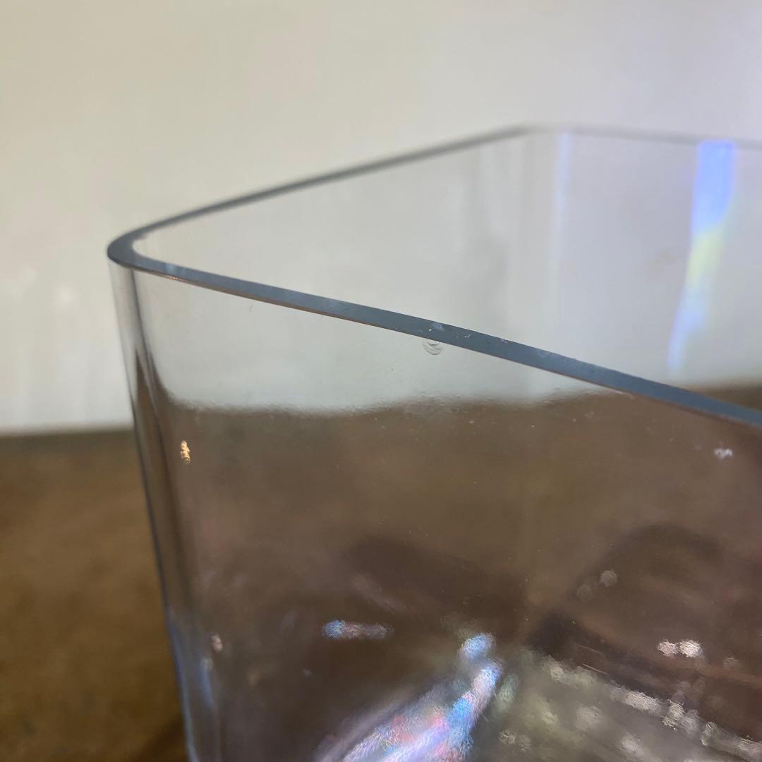 古いガラスのうつわ と 三つ脚金属器 二点セット 古道具