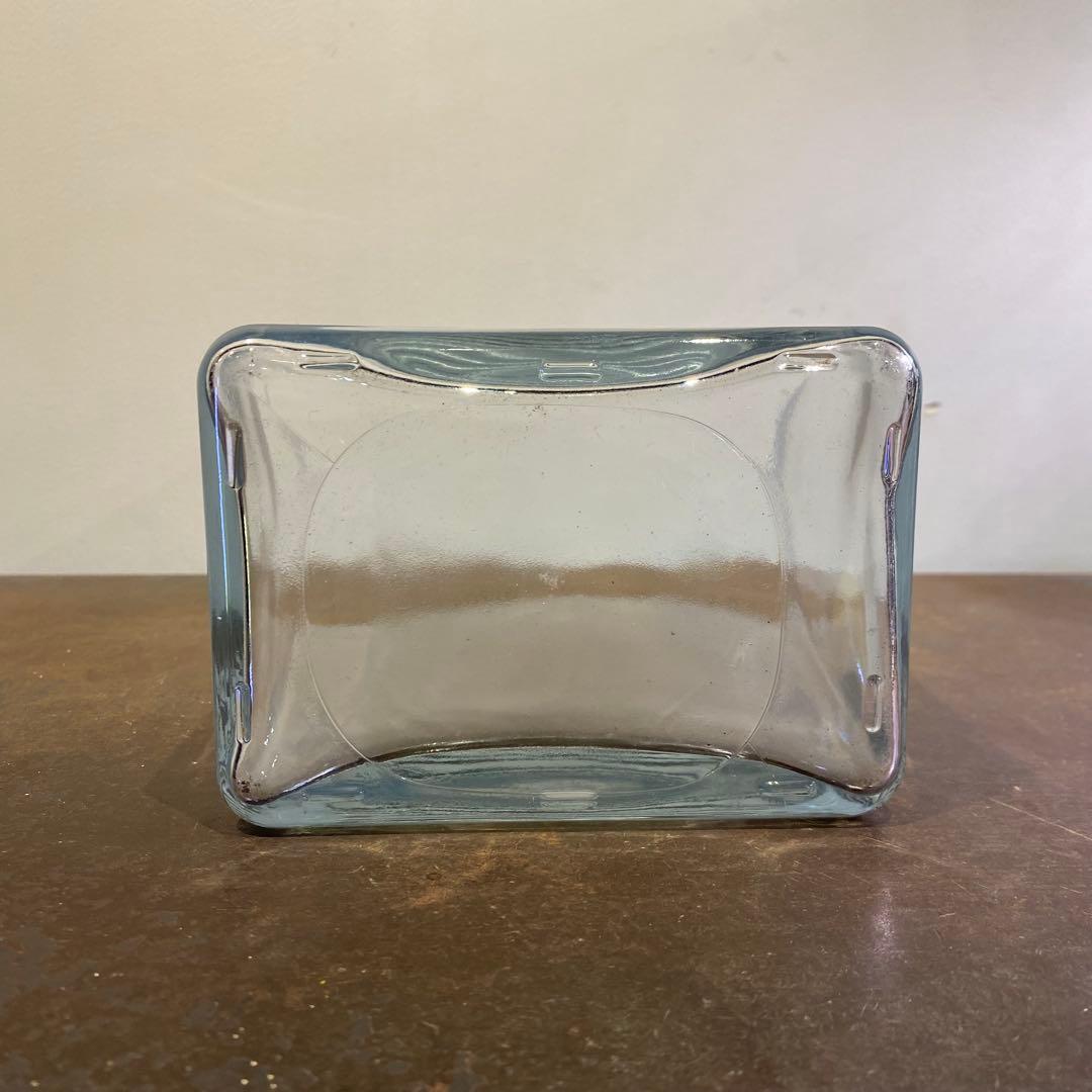 古いガラスのうつわ と 三つ脚金属器 二点セット 古道具