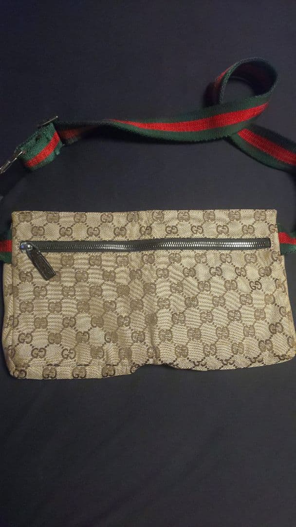 美品　グッチ　CG キャンパス　ウエストポーチ　ボディバッグ※要確認