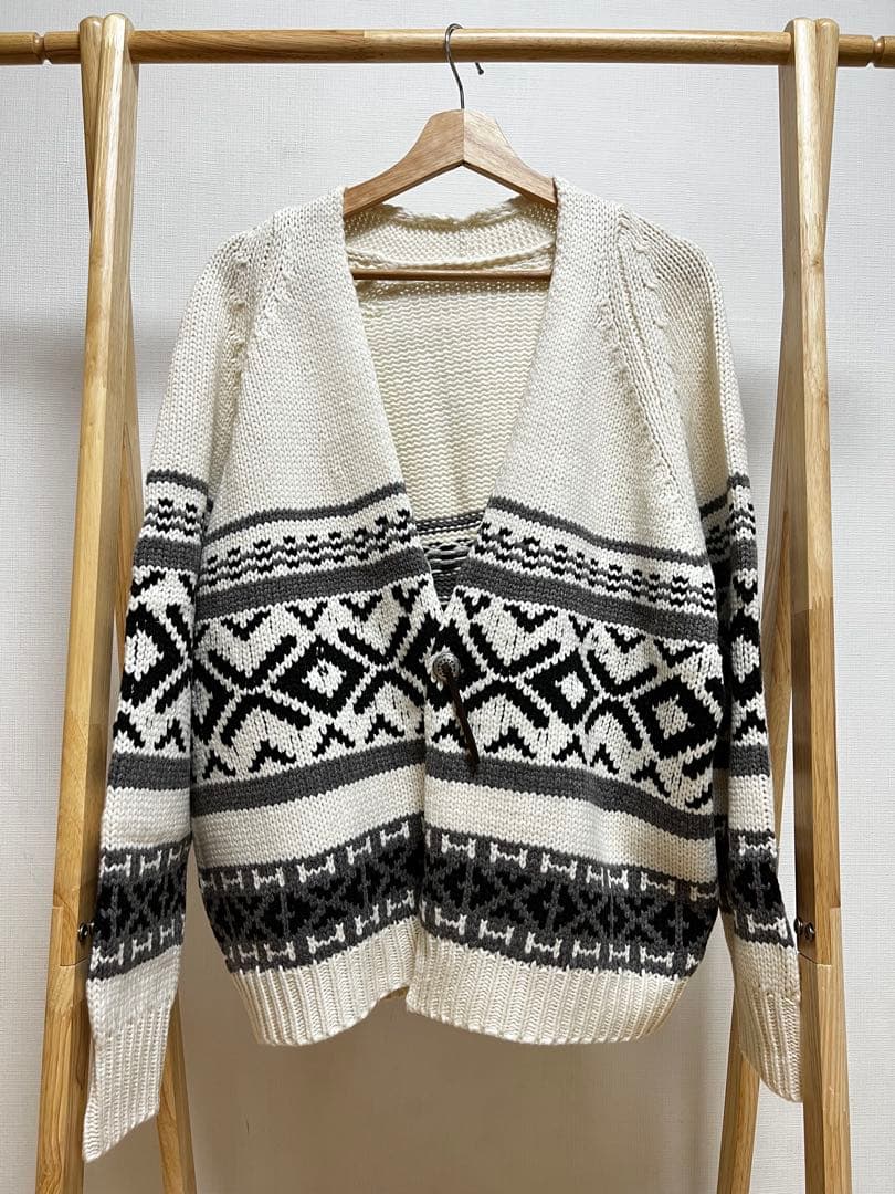 FRAMeWORK ジャガードカーディガン 白