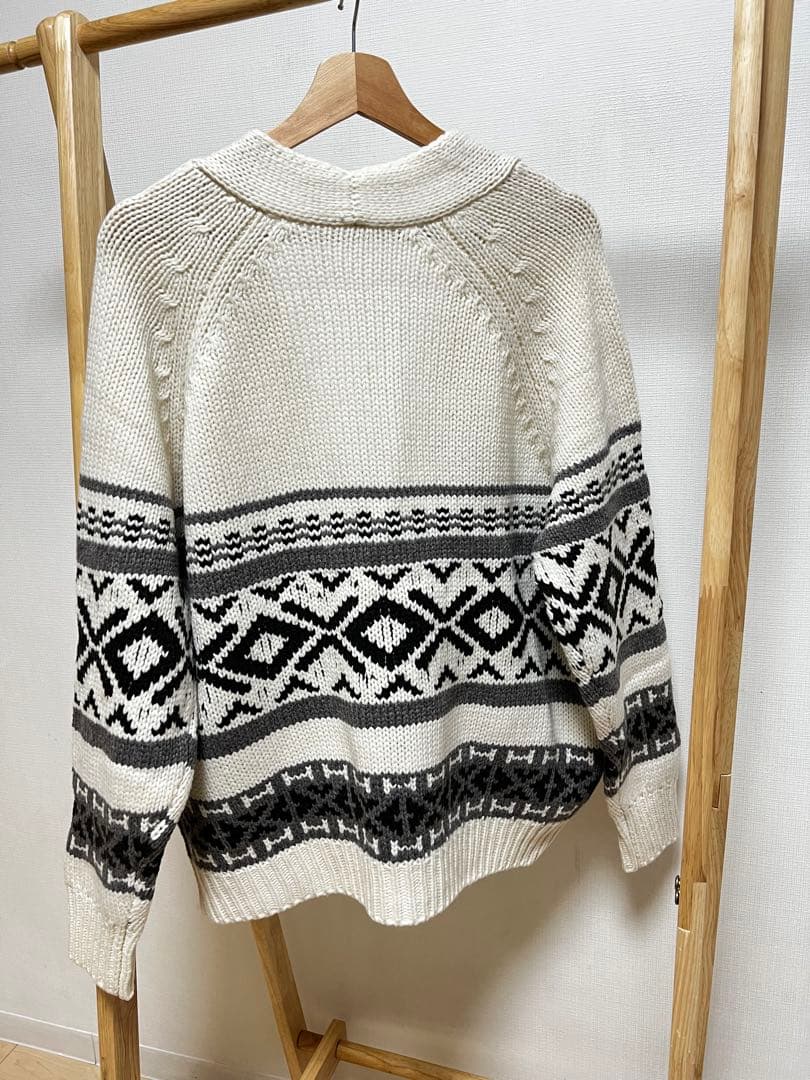 FRAMeWORK ジャガードカーディガン 白