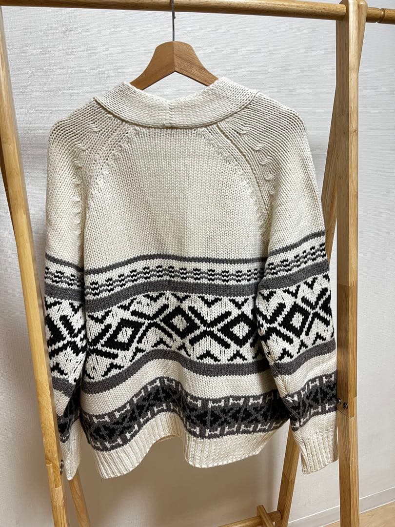 FRAMeWORK ジャガードカーディガン 白