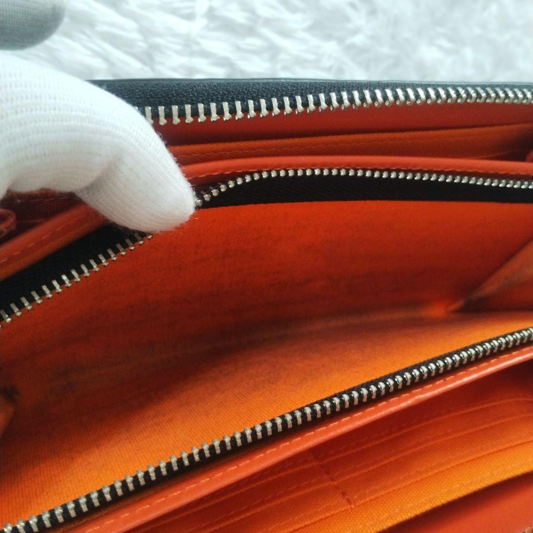 美品　カステルバジャック　マルセル　長財布　ラウンドジップ　総柄　モノグラム　黒