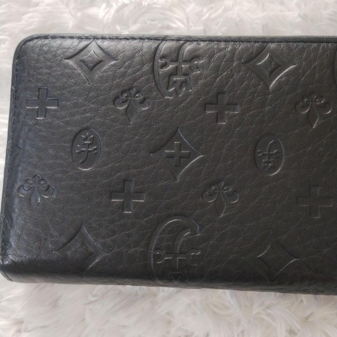 美品　カステルバジャック　マルセル　長財布　ラウンドジップ　総柄　モノグラム　黒