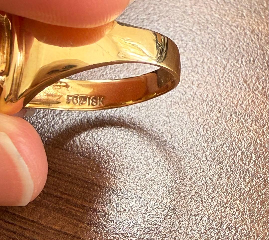 ペリドット ダイヤモンド　指輪　リング　18K 750 FGP