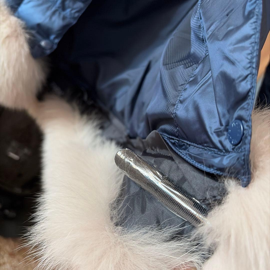 タイオン　エクストラ ダウンジャケット3way ネイビー L ファー付き