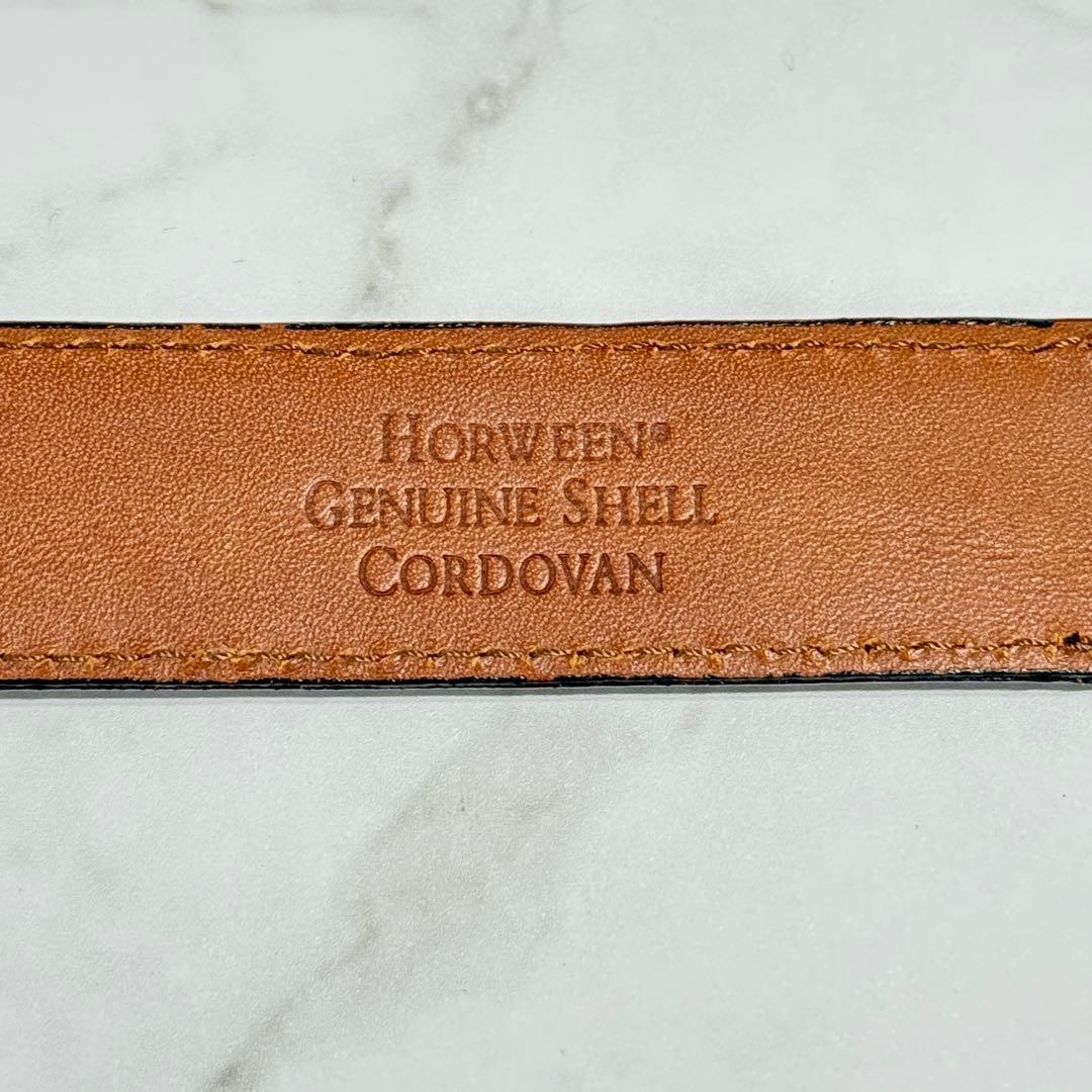 ALDEN ホーウィンシェルコードバン レザー ベルト サイズ：32/80